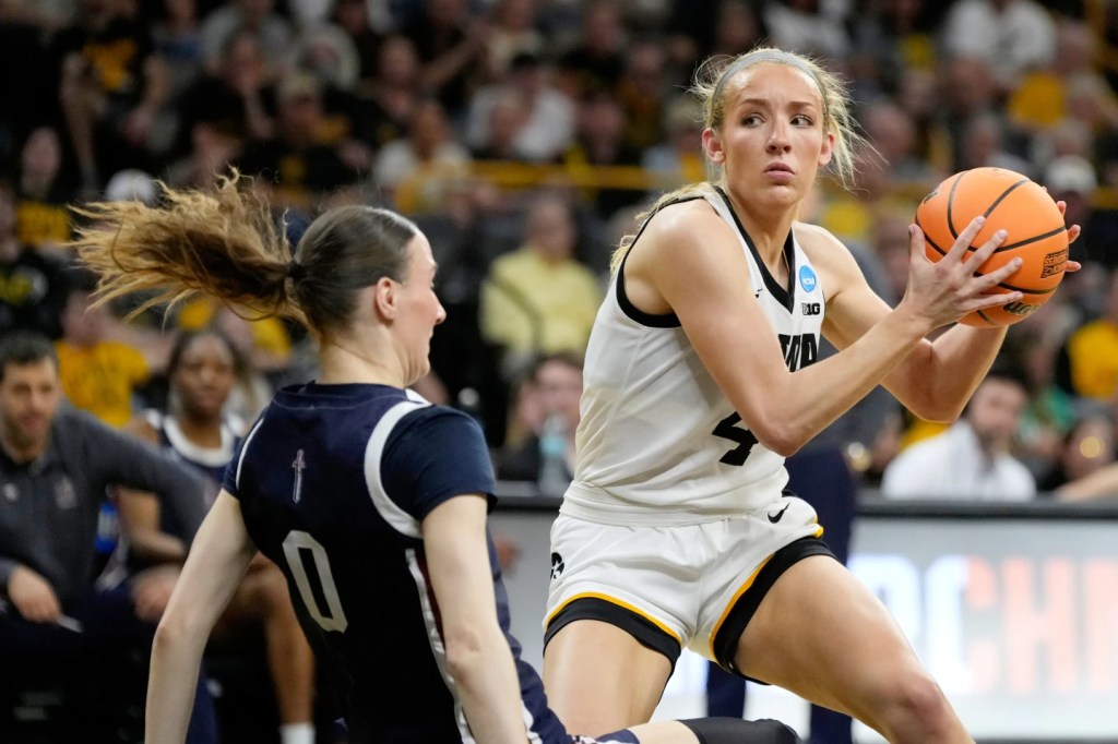Second-seeded Iowa survives upset bid from No. 15 Fairleigh Dickinson, wins 58-48 in NCAA Tournament