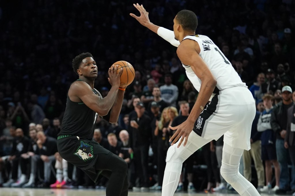 Edwards guides the Timberwolves past the Spurs 114-109 to tie the series after Wembanyama’s&nbsp;ejection